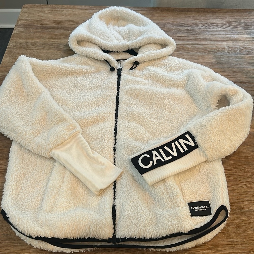 Calvin Klein, Performance, Teddy Jacket, Fleece, Zip, Hoodie, Size, SP - Picture 3 of 10